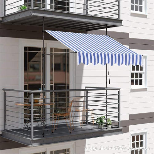 Freestanding Diy Patio Clamp Awning Vertical Manual Retractable Balcony Clamp Awning Manufactory